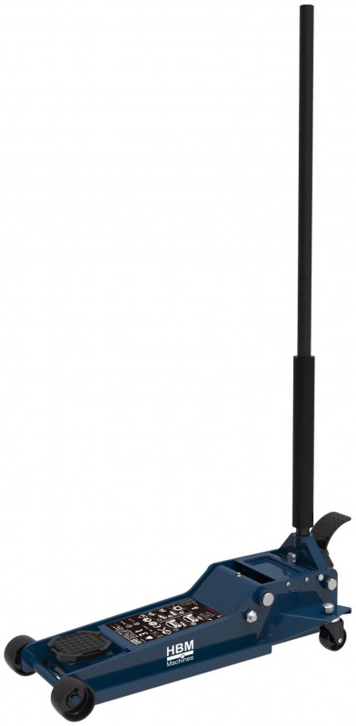 HBM pro garagekrik 2,5 ton, verrijdbaar, aluminium, rood, 48 cm