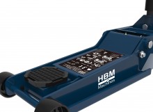 HBM pro garagekrik 2,5 ton, verrijdbaar, aluminium, rood, 48 cm