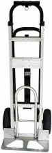 HBM opvouwbare aluminium steekwagen 3-in-1 transportwagen en dolly, inklapbaar, 4 wielen, 350 kg
