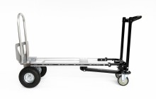 HBM opvouwbare aluminium steekwagen 3-in-1 transportwagen en dolly, inklapbaar, 4 wielen, 350 kg
