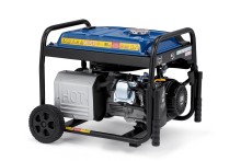 HBM aggregaat 223 cc benzinegenerator 230V 3,8 kW, 4-takt OHV, trekstart, 2 stopcontacten, verrijdbaar
