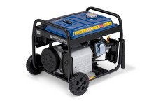 HBM aggregaat 223 cc benzinegenerator 230V 3,8 kW, 4-takt OHV, trekstart, 2 stopcontacten, verrijdbaar
