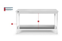 HBM werkbank RVS 150 x 70 x 85 cm
