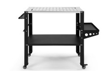 HBM verrijdbare lastafel 81 x 52 cm, 87 cm hoog, verzinkt werkblad, 4 zwenkwielen met rem, 21 kg
