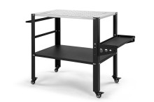 HBM verrijdbare lastafel 81 x 52 cm, 87 cm hoog, verzinkt werkblad, 4 zwenkwielen met rem, 21 kg