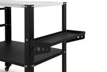 HBM verrijdbare lastafel 81 x 52 cm, 87 cm hoog, verzinkt werkblad, 4 zwenkwielen met rem, 21 kg