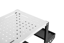 HBM verrijdbare lastafel 81 x 52 cm, 87 cm hoog, verzinkt werkblad, 4 zwenkwielen met rem, 21 kg