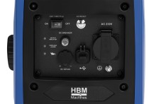 HBM inverter aggregaat 79,7 cc benzinemotor 230V 2000W draagbaar 1-fase IP23M USB-A/USB-C
