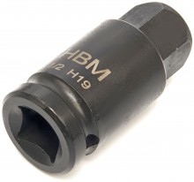 HBM 14-delige krachtdoppenset 1/2 inch chromevanadium met opbergkoffer