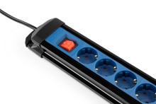 HBM stekkerblok 6-voudig IP20 1,5 m 6 stopcontacten
