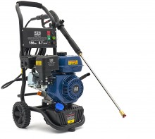 HBM benzine hogedrukreiniger 186 bar 8,7 l/min 196 cc 4-takt trekstart 7,6 m slang
