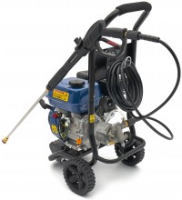 HBM benzine hogedrukreiniger 186 bar 8,7 l/min 196 cc 4-takt trekstart 7,6 m slang

