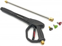 HBM benzine hogedrukreiniger 186 bar 8,7 l/min 196 cc 4-takt trekstart 7,6 m slang
