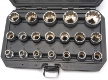 HBM 1/2 inch Multilock Doppenset 19-delig 8 tot 32 mm
