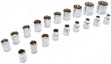 HBM 1/2 inch Multilock Doppenset 19-delig 8 tot 32 mm