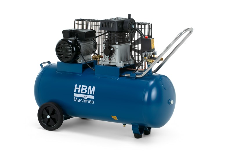 HBM snaaraangedreven compressor 100 liter