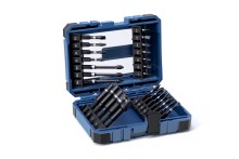 HBM 26-delige impact schroefbitset en dopsleutelset met HEX-opname