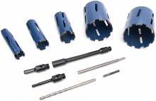 HBM Diamantborenset 11-delig 38 / 52 / 65 / 117 / 127 mm