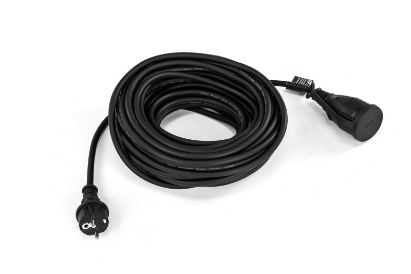 HBM forlængerledning H05RR-F 3G1.5mm² 1-dobbelt IP44 20m.