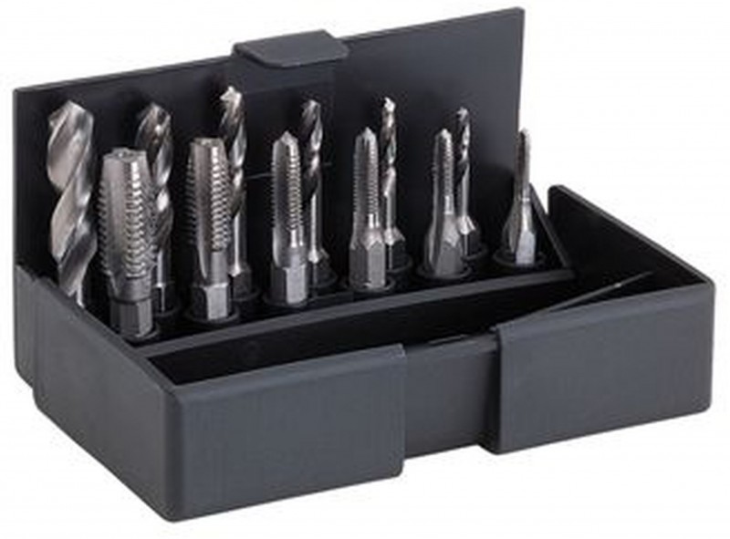 Volkel tap- og borebits, M3 - 10, 12 dele.