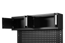 HBM werkbank 114 cm met 3 laden, kastenwand en achterwand, zwart