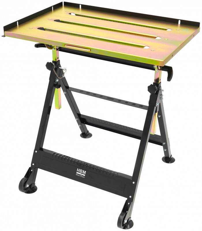 HBM arbejdsbord, vipbart og højdejusterbart, 760 x 510 mm.