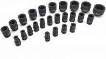 HBM krachtdoppenset zeskant 1 inch, 17 - 75 mm, 25-delig