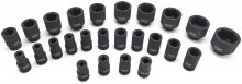 HBM krachtdoppenset zeskant 1 inch, 17 - 75 mm, 25-delig