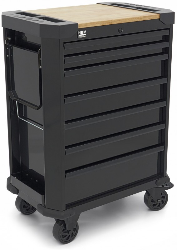 HBM gereedschapswagen 7 laden 71 cm zwart