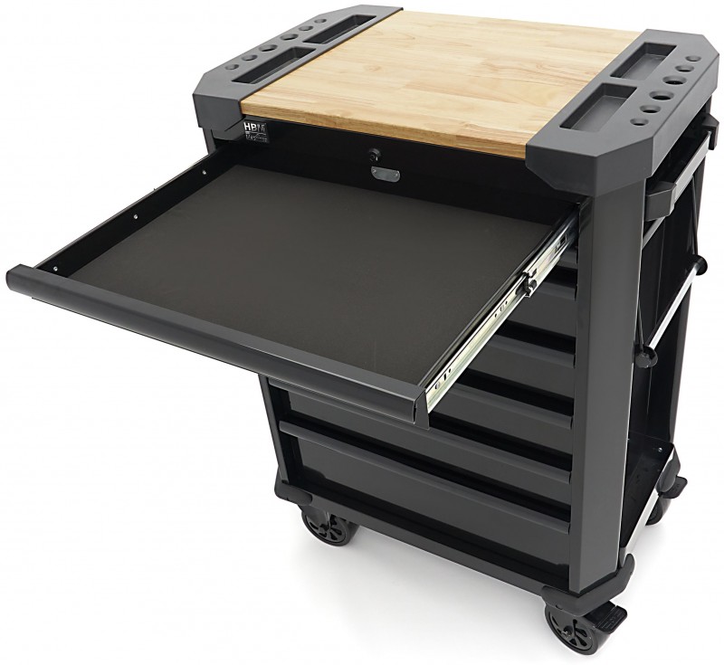 HBM gereedschapswagen 7 laden 71 cm zwart