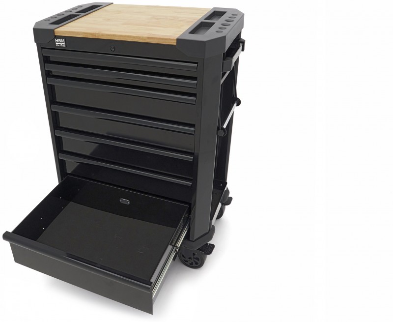 HBM gereedschapswagen 7 laden 71 cm zwart