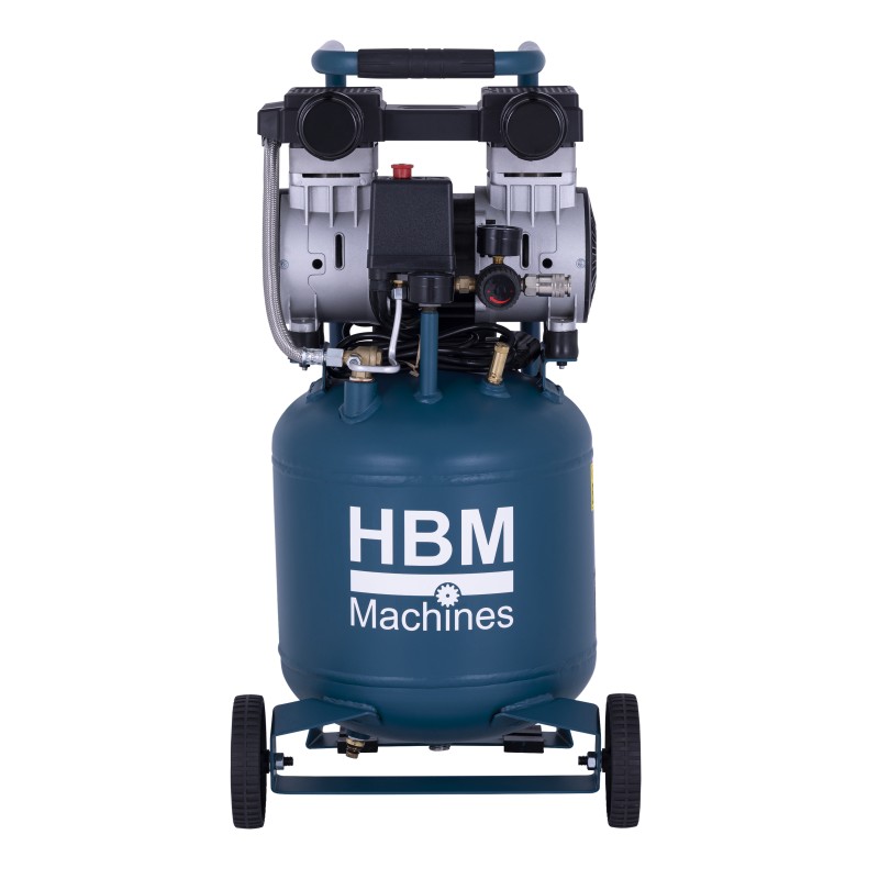 HBM verticale stille compressor, 24 liter