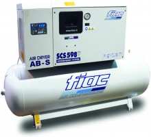 Fiac stille compressor SCS 300lt - AB598 5,5 PK 300 liter, met koeldroger Fiac stille compressor SCS 300lt - AB598 5,5 PK 300 liter, met koeldroger