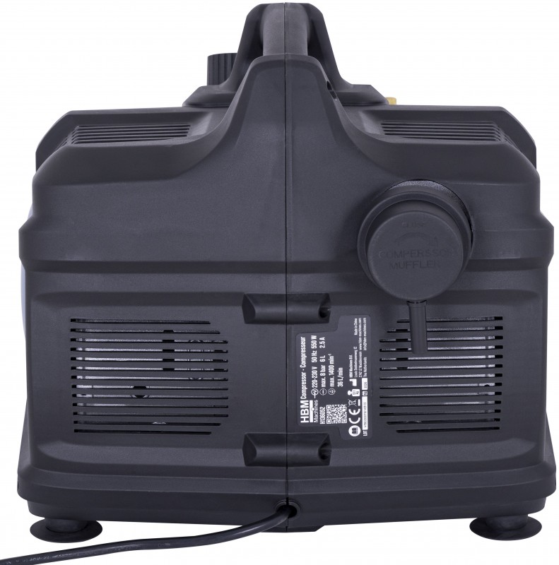 HBM stille compressor 6 liter 75 dB HBM stille compressor 6 liter 75 dB