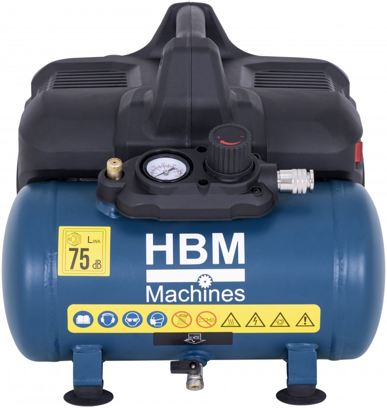 HBM stille compressor 6 liter 75 dB HBM stille compressor 6 liter 75 dB