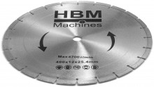 HBM zaagblad 400 mm voor HBM Professionele Betonzaag, Bandenzaag, Motorslijper