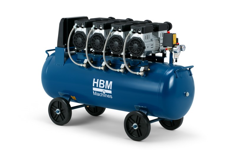 HBM stille compressor, 4PK, 120 liter HBM stille compressor, 4PK, 120 liter
