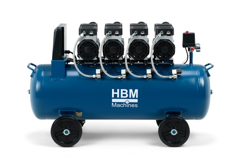 HBM stille compressor, 4PK, 120 liter HBM stille compressor, 4PK, 120 liter