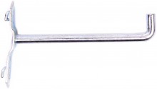 HBM enkele haak voor gereedschapswand - 100 x 6 mm