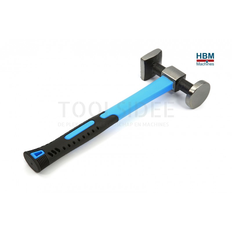 HBM 7 pieza kit martillo golpeo con el martillo y Shrink Anti Slip fibra de vidrio Steal