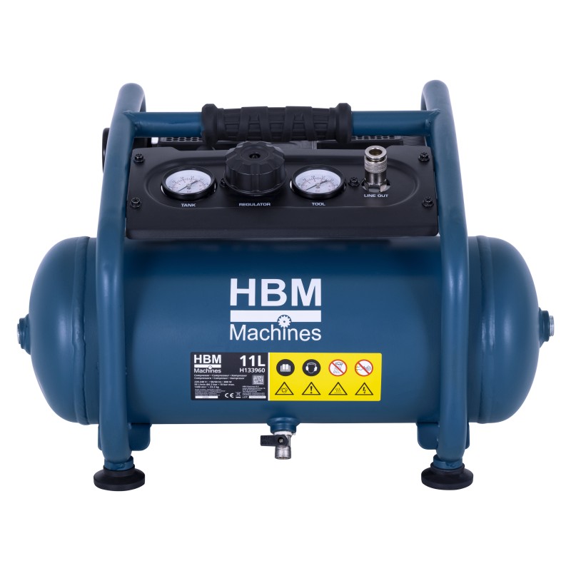 HBM stille compressor, 11 liter