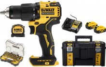 DeWalt accuklopboormachine set inclusief lamp DCZ100P2KT-QW