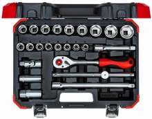 Gedore dopsleutelset 1/2 inch, 10 - 32 mm, 24-delig Gedore dopsleutelset 1/2 inch, 10 - 32 mm, 24-delig
