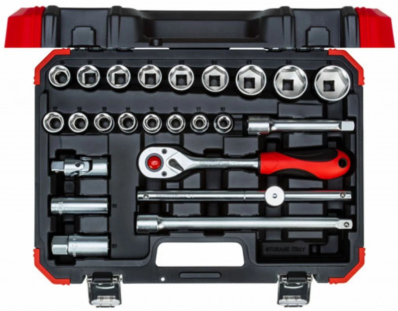 Gedore dopsleutelset 1/2 inch, 10 - 32 mm, 24-delig