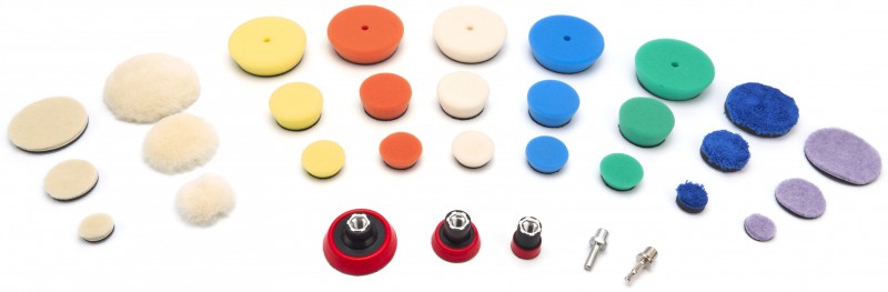 HBM polijstset met M14 en 6 mm opname, 32-delig