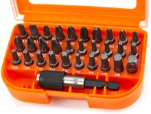 Bahco bitset voor gleuf, Phillips, Pozidriv, TORX 31-delig