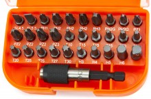 Bahco bitset voor gleuf, Phillips, Pozidriv, TORX 31-delig
