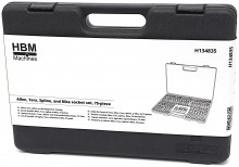HBM inbus, torx, spline en ribe doppenset 75-delig