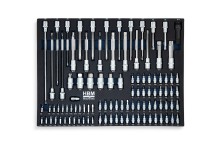 HBM inlay met doppenset, bitset 101-delig HBM inlay met doppenset, bitset 101-delig