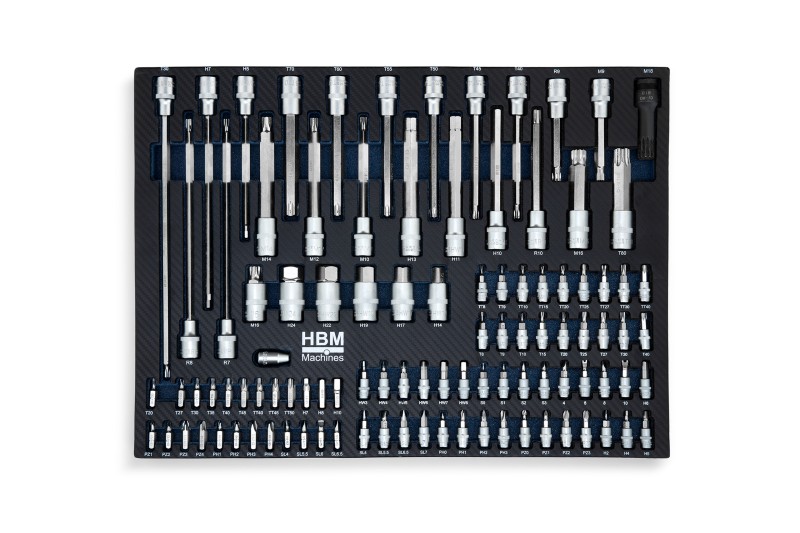 HBM inlay met doppenset, bitset 101-delig
